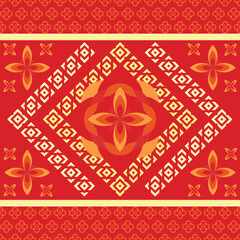 Artistic background showcases ethnic and tribal Mexican patterns with striped, geometric designs. A seamless pattern blending vibrant colours and symmetry, decoration and carpet.