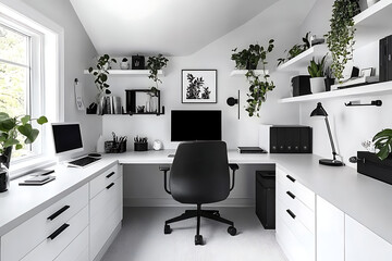 Modern Minimalist Home Office Design
