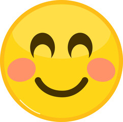 Cheerful Smiley Face Emoji Illustration