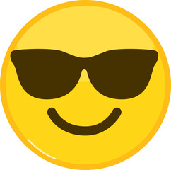 Cool Smiley Face Emoji with Sunglasses