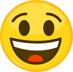 Cheerful Smiley Face Emoji Illustration