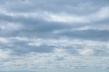 Beautiful and dramatic skyscape and cloudscape. Blue sky and clouds. Nature and background use.