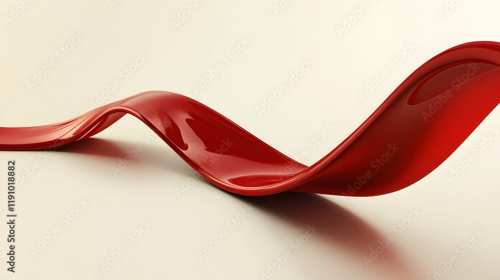 Poster abstract red wave form design element