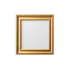 Elegant Gold Picture Frame Mockup - Isolated on Transparent background