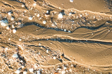 water in the sand