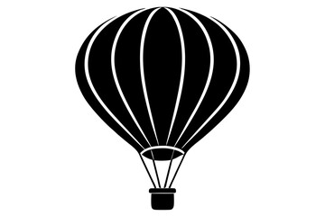 Obraz premium Hot Air Balloon Silhouette Vector Design - Airborne Adventure Illustration