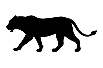 Lion Walking on Water - Powerful and Majestic Vector Illustration

