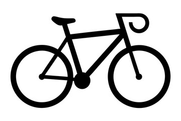 Minimalist Bicycle Icon Vector Illustration - Modern Design for Graphics