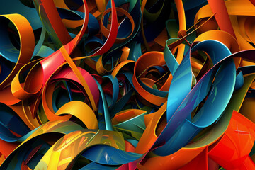 Colorful waves as an abstract background