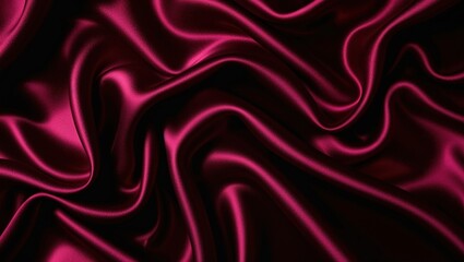 Fototapeta premium Rich Burgundy Silk Drape in Elegant Deep Red Shade