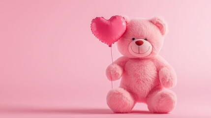 teddy bear with pink heart