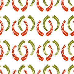 Branches With Leafs Seamless Pattern