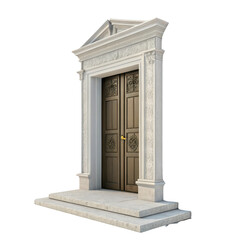 Obraz premium Elegant Architectural Entrance with Ornate Door