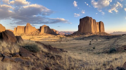 Awe-Inspiring Desert Landscape at Sunrise