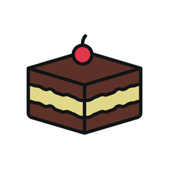 Tiramisu icon featuring a sophisticated and appetizing style, ideal for adding elegance to gourmet, café, or sweet treat-related design