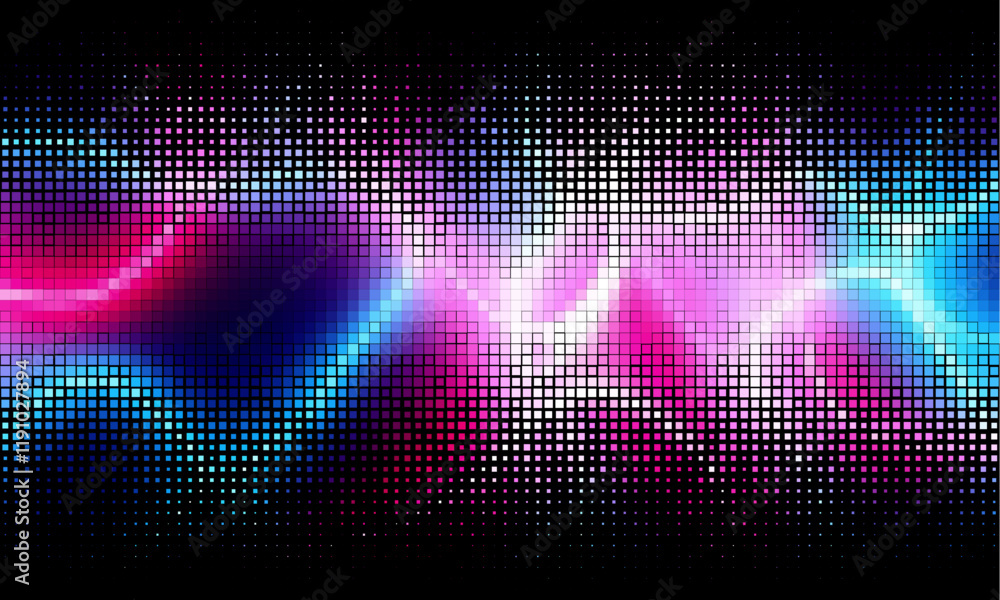 Poster abstract technology particles halftone vector background