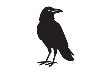 Crow vector silhouette artwork 