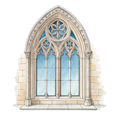 Fototapeta premium Gothic Architectural Window Design with Ornate Details