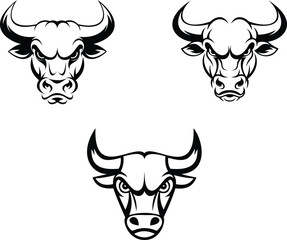 bull face vector