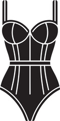 Bodysuit Silhouette Vector Illustration