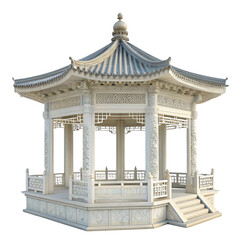 Fototapeta premium Traditional Asian Pavilion Surrounded by Serenity