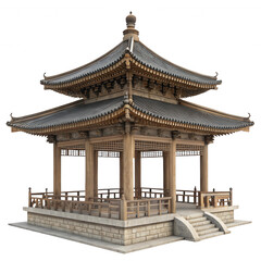 Obraz premium Traditional Asian Pavilion with Ornate Architecture