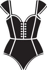 Bodysuit Silhouette Vector Illustration