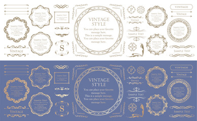 高級感のあるフレームデザインセット