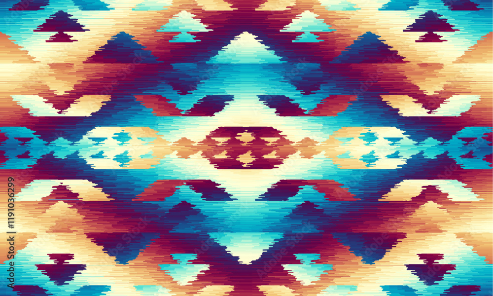 Poster a stunning and vibrant geometric pattern created with bold and eyecatching colors