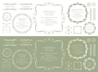 高級感のあるフレームデザインセット