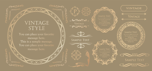 高級感のあるフレームデザインセット