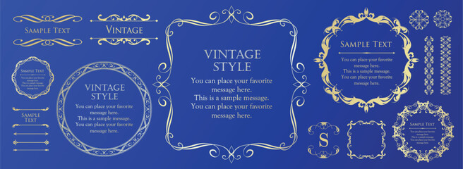 高級感のあるフレームデザインセット