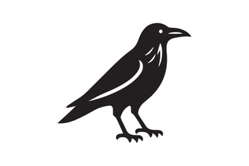 Crow vector silhouette artwork 