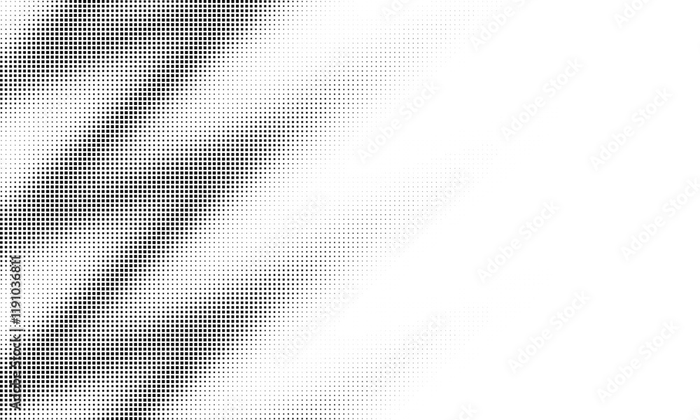 Fototapete Diagonal abstract halftone bitmap dot effect texture modern dynamic background