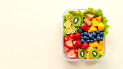 Lunch box with a healthy snack