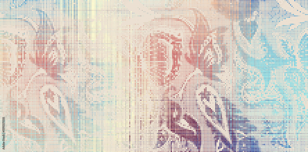 Leinwandbilder an abstract geometric pattern featuring soft and subtle colors that captivates the eye