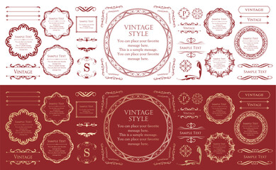 高級感のあるフレームデザインセット