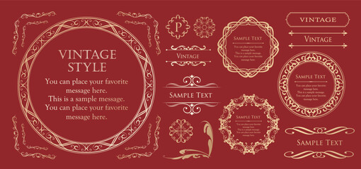 高級感のあるフレームデザインセット