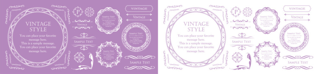 高級感のあるフレームデザインセット