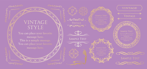 高級感のあるフレームデザインセット