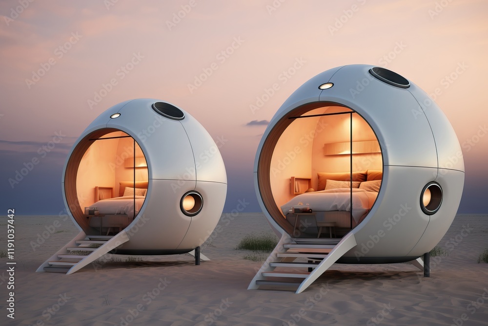 Poster futuristic mars architecture. modern building design on red planet. life on alien planet. space obse