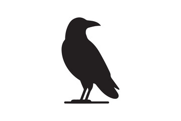 Crow vector silhouette artwork 
