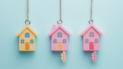House Keys with Keychain