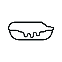 Empanada food icon featuring a modern and minimalist design, ideal for creating a fresh and trendy vibe in fusion food, branding, or dining-themed design