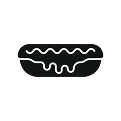 Empanada food icon featuring a modern and minimalist design, ideal for creating a fresh and trendy vibe in fusion food, branding, or dining-themed design