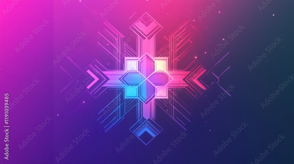 Aufkleber simple and clean virus illustration with modern design and vibrant color gradients in a digital form