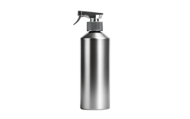Metal aerosol spray dispenser on transparent or white background,png