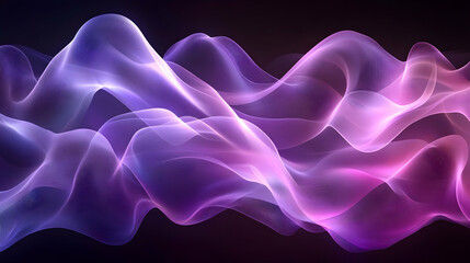 Obraz premium Abstract Purple and Pink Neon Waves Flowing Dynamically