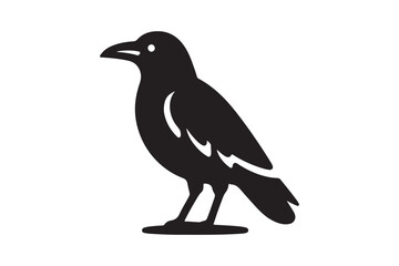 Crow vector silhouette artwork 