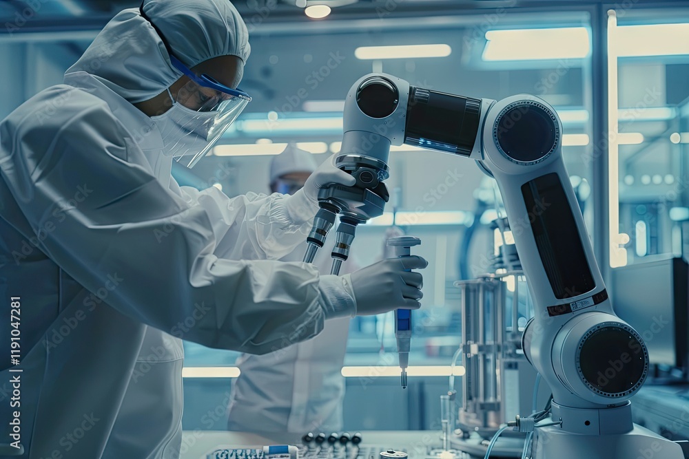 Aufkleber diverse team of experts in hi tech innovation and robotics.